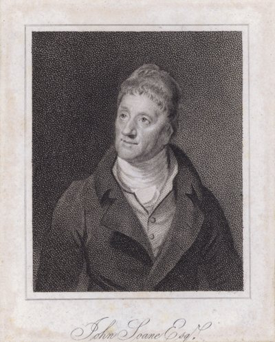 Sir John Soane, arquitecto e coleccionador inglês (gravura) de Samuel (after) Drummond
