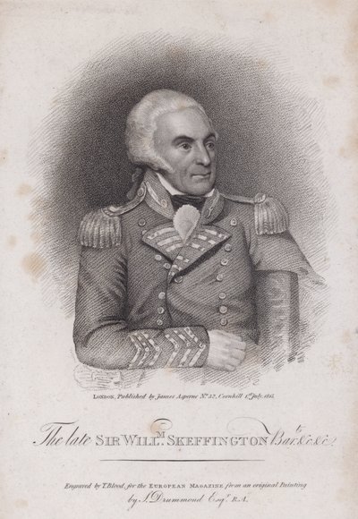 Sir William Skeffington (1742-1815), Coronel do Leicestershire Yeomanry (gravura) de Samuel (after) Drummond