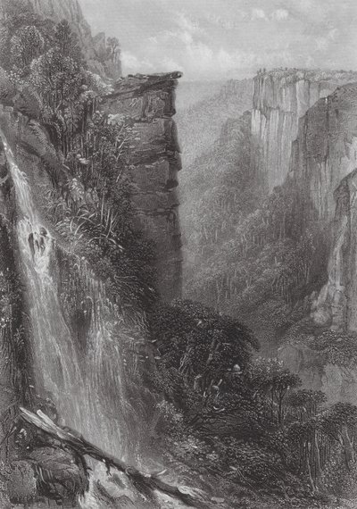 Austrália: Queda do Tabuleiro do Tempo (gravura) de Samuel (after) Prout