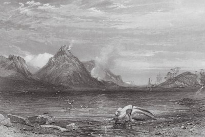 Austrália: Antiga Estação Baleeira (gravura) de Samuel (after) Prout