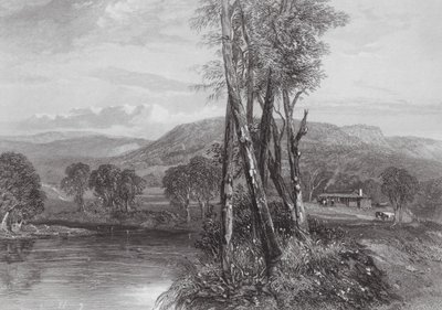 Austrália: On the Goulburn, Victoria (gravura) de Samuel (after) Prout