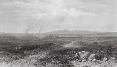 Austrália: Vista perto de Botany Bay (gravura) de Samuel (after) Prout