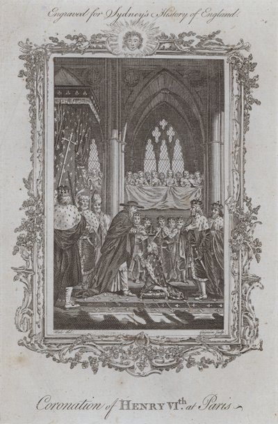 Coroação de Henrique VI em Paris (gravura) de Samuel (after) Wale