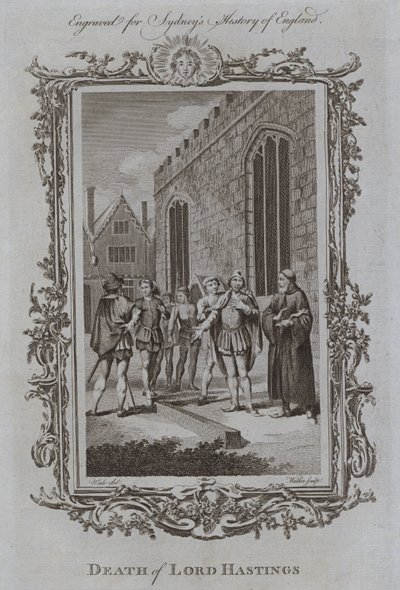 Morte de Lord Hastings (gravura) de Samuel (after) Wale