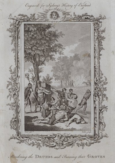 Assassinar os druidas e queimar os seus bosques (gravura) de Samuel (after) Wale