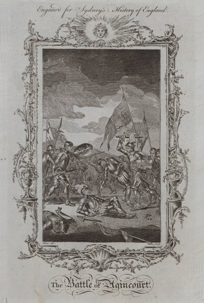 A Batalha de Agincourt (gravura) de Samuel (after) Wale