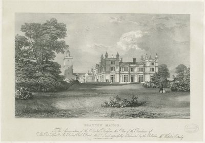 Drayton Bassett - &39;Drayton Manor&39;: litografia, sd [ Séc. 19] (impressão) de Samuel A. Rayner