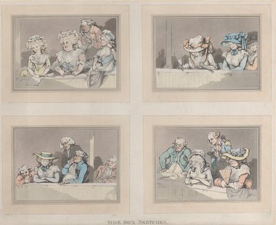 Esboços da caixa lateral, 5 de junho de 1786. de Samuel Alken