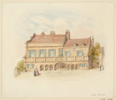 Forth House - Front View (lápis e wc no papel) de Samuel Bilston