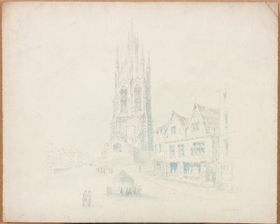 Catedral de São Nicolau da casa do Lorde Collingwood (lápis e wc no papel) de Samuel Bilston