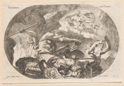 Vulcano e Vênus Vulcanus com Vênus (título no objeto) Diversos ontwerpen (título da série) Várias Obras Históricas, Poéticas e Iconológicas (título da série) de Samuel Bottschild