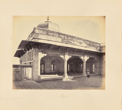 Agra; o forte, interior do zenana mostrando o trabalho em mosaico, outra vista de Samuel Bourne