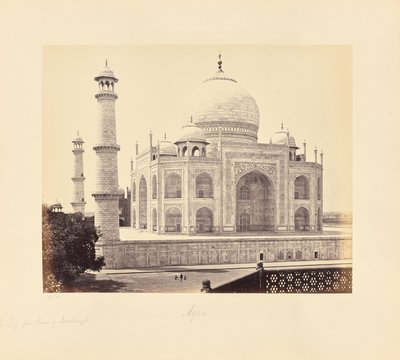 Agra; O Taj, a partir do canto do quadrilátero de Samuel Bourne
