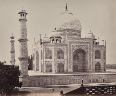 Agra. Vista do Taj a partir de um canto do quadrilátero de Samuel Bourne
