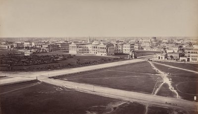 Calcutá. Vista geral. Palácio do Governo em primeiro plano de Samuel Bourne
