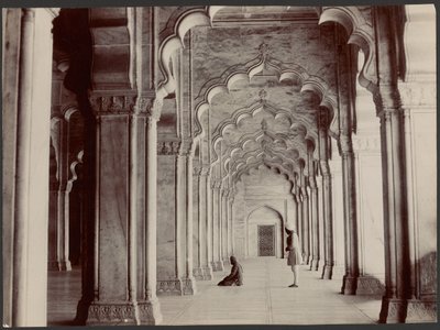 Interior da Mesquita da Pérola, Agra de Samuel Bourne