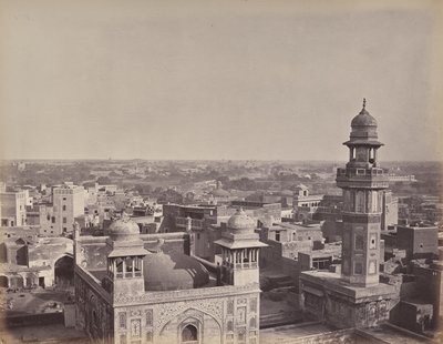A cidade de Lahore. Outra vista tirada da casa de Huzeer Khan de Samuel Bourne
