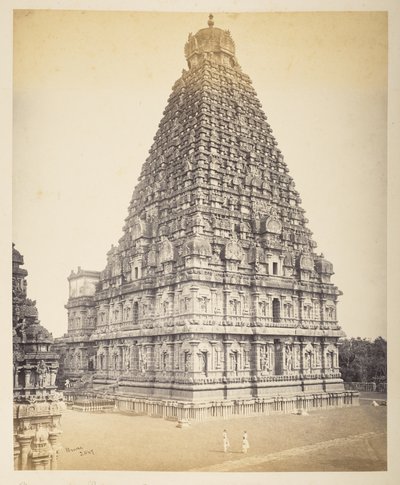 O grande Pagoda, Tanjore, das muralhas de Samuel Bourne