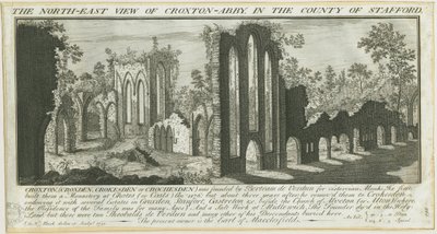 Abadia de Croxden: gravura de Samuel Buck