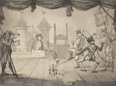 Uma versão anfiteatral da queda da Bastilha de Samuel Collings
