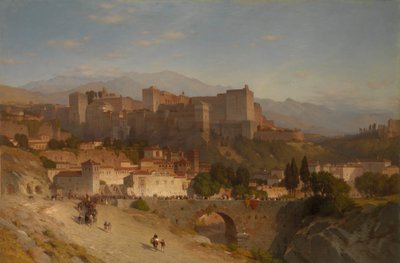 A colina da Alhambra, Granada, 1865. de Samuel Colman