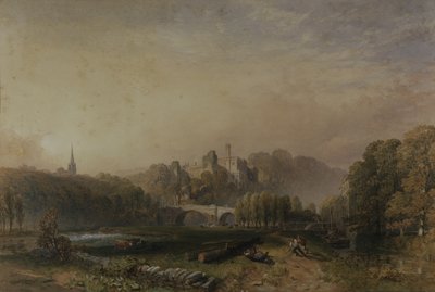Vista do Castelo de Lismore durante as alterações do 6º Duque de Devonshire (aguarela sobre papel) de Samuel Cook