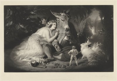 sonho de uma Noite de Verão de Samuel Cousins after Sir Edwin Landseer