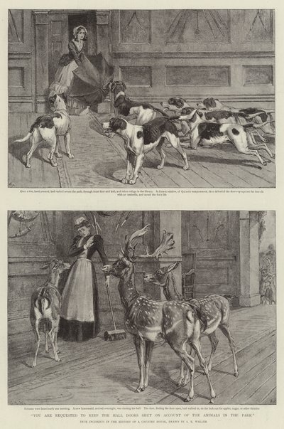 Você é solicitado a manter as portas do hall fechadas em conta dos animais no parque de Samuel Edmund Waller