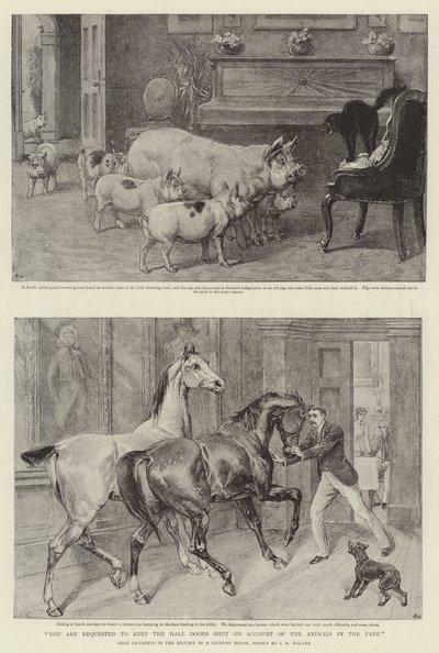 Você é solicitado a manter as portas do hall fechadas em conta dos animais no parque de Samuel Edmund Waller