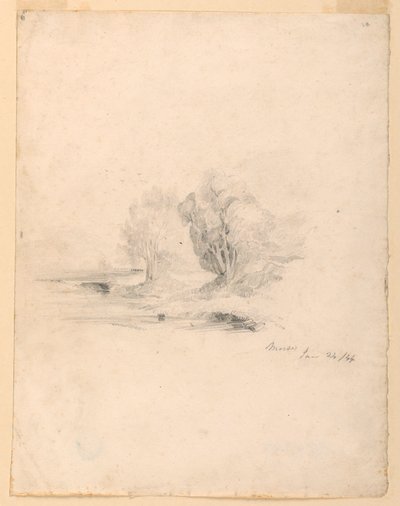 Brook e árvores de Samuel Finley Breese Morse