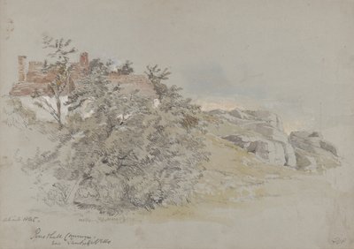 Rusthall Common, perto de Tunbridge Wells, c.1845 (lápis, wc e guache sobre papel) de Samuel Gillespie Prout