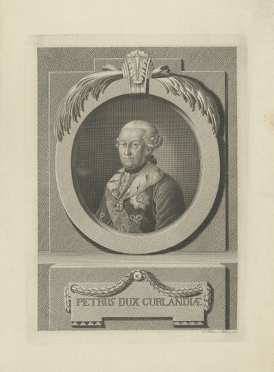 Peter von Biron 1724-1800, Duque da Curlândia e Semigallia, 1781. de Samuel Gottlieb Kuetner