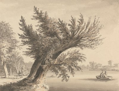 Sobre o Tamisa em Barnes de Samuel Hieronymus Grimm