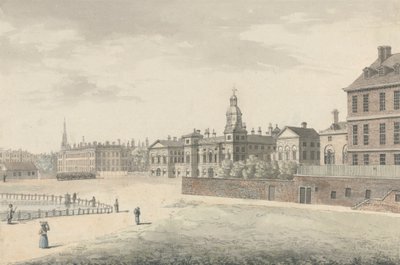 O Desfile da Guarda do Cavalo, Whitehall de Samuel Hieronymus Grimm
