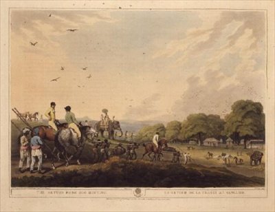 The Return From Hog-Hunting, de "Oriental Field Sports", pub. por Edward Orme de Samuel Howett