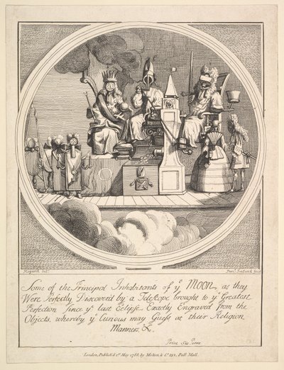 Alguns dos principais habitantes da Lua, como foram perfeitamente descobertos em ..., 1 de maio de 1788. de Samuel Ireland