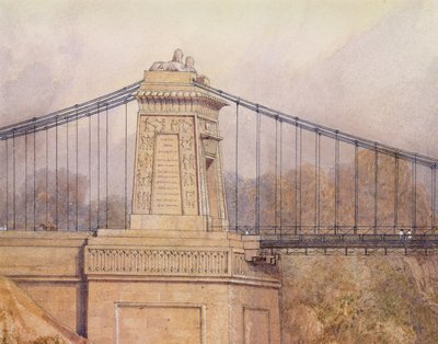 Detalhe do Projeto Aprovado para a Ponte de Suspensão Clifton de Samuel Jackson