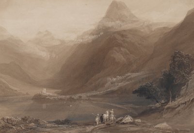 Lago Llanberis, norte de Gales, 1820-30. de Samuel Jackson
