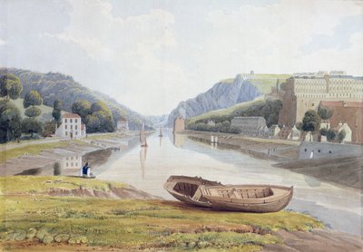 Veja abaixo a Avon com Hotwells e Clifton, c.1825 de Samuel Jackson