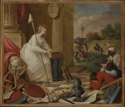 Study For Liberty Displaying the Arts and Sciences, ou The Genius of America Encouraging the Emancipation of the Blacks, c.1791-92 (óleo sobre tela) de Samuel Jennings