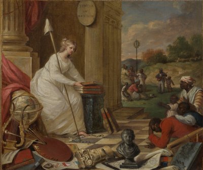 Study For Liberty Exibindo as Artes e Ciências, ou O Gênio da América..., ca. 1791-92. de Samuel Jennings