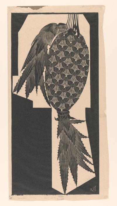 Ananas (título original sobre o objecto) de Samuel Jessurun de Mesquita (signed by artist)