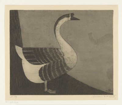 ganso de botão de Samuel Jessurun de Mesquita (signed by artist)