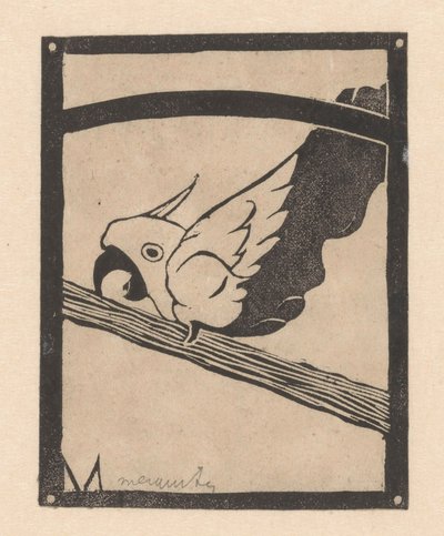 Papá (Catatua gritante) de Samuel Jessurun de Mesquita (signed by artist)