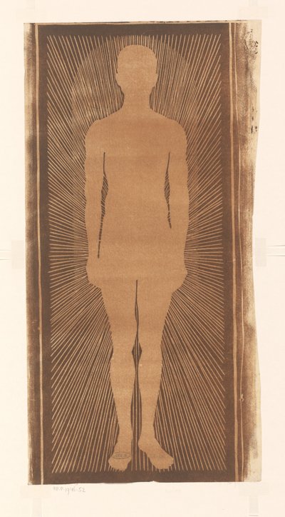 Silhueta de um homem com raios a toda a volta de Samuel Jessurun de Mesquita (signed by artist)