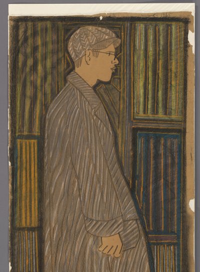 Menino em pé de corpo inteiro de Samuel Jessurun de Mesquita (signed by artist)