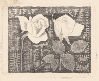 Duas rosas de Samuel Jessurun de Mesquita (signed by artist)