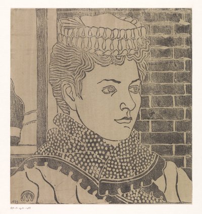 Mulher com chapéu de empregada de Samuel Jessurun de Mesquita (signed by artist)