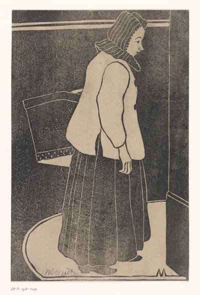 Mulher com caixa ou cesto de Samuel Jessurun de Mesquita (signed by artist)