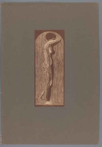 Nu feminino em pé Dor (título original) de Samuel Jessurun de Mesquita (signed by artist)